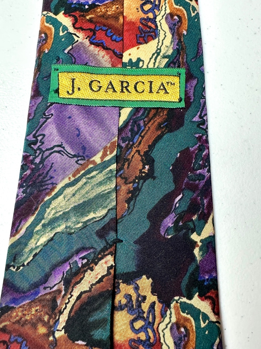 J. Garcia 100% Silk Abstract Tie